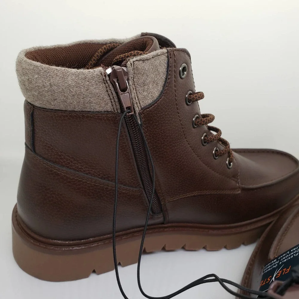 FLEXSTEP Hank men's brown wool boots 8